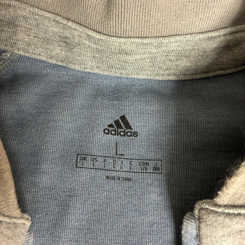 Adidas Cal Poly Basketball Men's Large Quarter Zip Pullover Gray Heathered